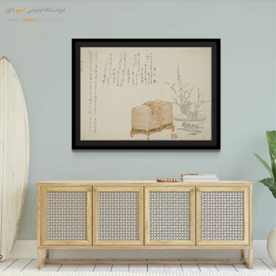 تابلو برای کلینیک - قفس پرنده – تابلو نقاشی هوکوسای - اسپو دکور