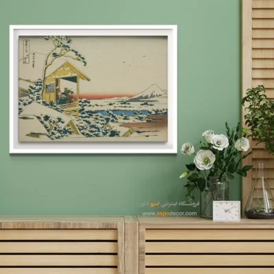 تابلو برای فضای کاری مدرن - برف کویشیکاوا – تابلو نقاشی هوکوسای - اسپو دکور