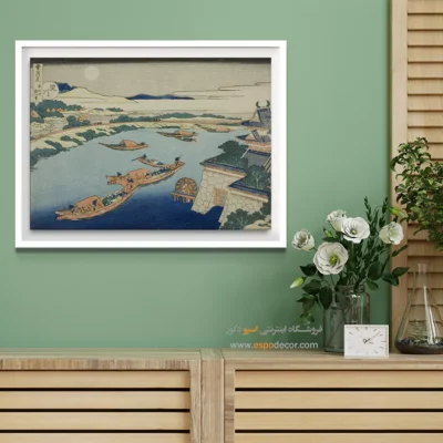 خرید مستقیم از هنرمند - مهتاب در رودخانه یودو – تابلو نقاشی هوکوسای - اسپو دکور