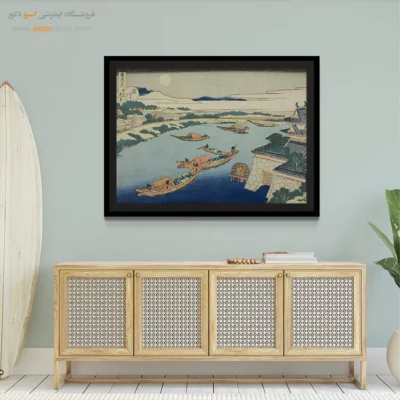 خرید مستقیم از هنرمند - مهتاب در رودخانه یودو – تابلو نقاشی هوکوسای - اسپو دکور