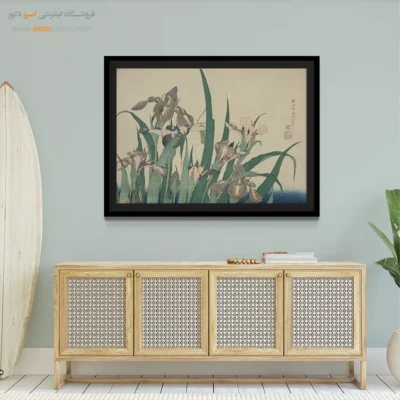 دکوراسیون هنری مقرون‌به‌صرفه - زنبق و ملخ – تابلو نقاشی هوکوسای - اسپو دکور