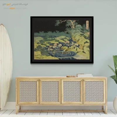 فروش ویژه تابلوهای هوکوسای - ماهیگیری با مشعل – تابلو نقاشی هوکوسای - اسپو دکور