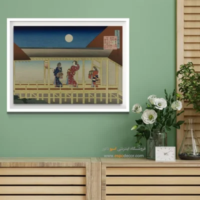 رنگ‌های طبیعی و زنده - شعر بانو آکازوم – تابلو نقاشی هوکوسای - اسپو دکور