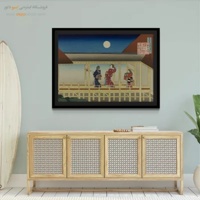 رنگ‌های طبیعی و زنده - شعر بانو آکازوم – تابلو نقاشی هوکوسای - اسپو دکور