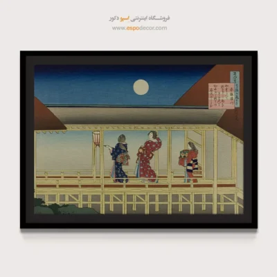 رنگ‌های طبیعی و زنده - شعر بانو آکازوم – تابلو نقاشی هوکوسای - اسپو دکور