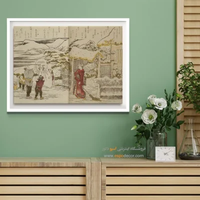 سفارش تابلو هنری دست‌ساز - کتاب مصور هزینه سفر – تابلو نقاشی هوکوسای - اسپو دکور