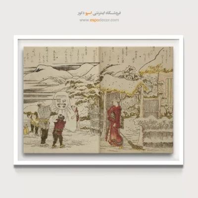 سفارش تابلو هنری دست‌ساز - کتاب مصور هزینه سفر – تابلو نقاشی هوکوسای - اسپو دکور