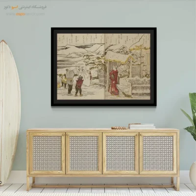 سفارش تابلو هنری دست‌ساز - کتاب مصور هزینه سفر – تابلو نقاشی هوکوسای - اسپو دکور