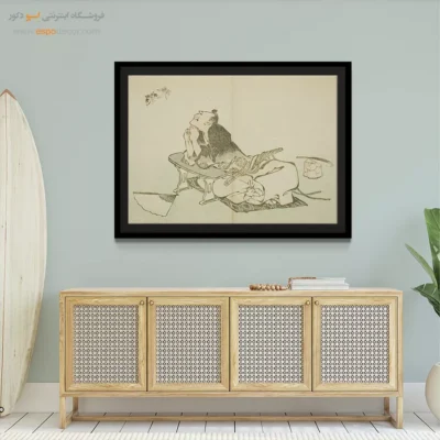 انتخاب طراحان حرفه‌ای - تماشای یک جفت پروانه – تابلو نقاشی هوکوسای - اسپو دکور