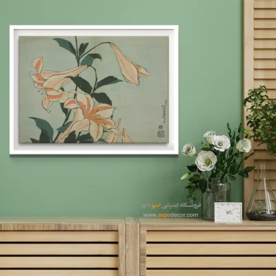 زیبایی هنر ژاپنی - نیلوفرها – تابلو نقاشی هوکوسای - اسپو دکور