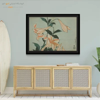 زیبایی هنر ژاپنی - نیلوفرها – تابلو نقاشی هوکوسای - اسپو دکور