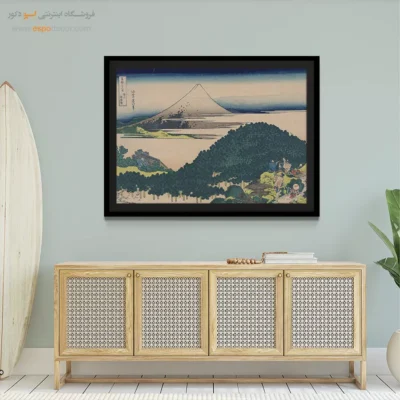 تابلو با طراحی اختصاصی - تپه درخت کاج – تابلو نقاشی هوکوسای - اسپو دکور