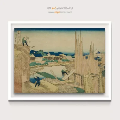 خرید تابلو مدرن - تاچیکاوا در هونجو – تابلو نقاشی هوکوسای - اسپو دکور
