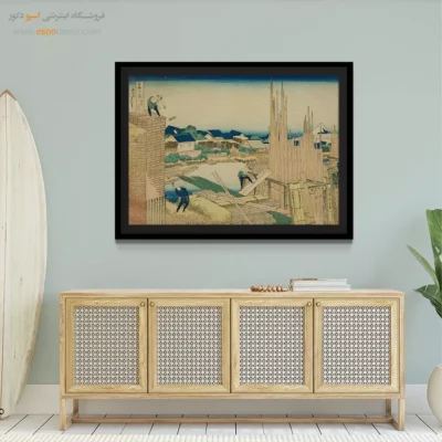 خرید تابلو مدرن - تاچیکاوا در هونجو – تابلو نقاشی هوکوسای - اسپو دکور