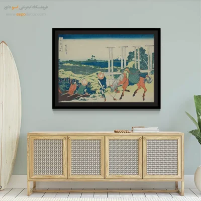 خرید تابلو سیاه و سفید - سنجو در استان موساشی – تابلو نقاشی هوکوسای - اسپو دکور