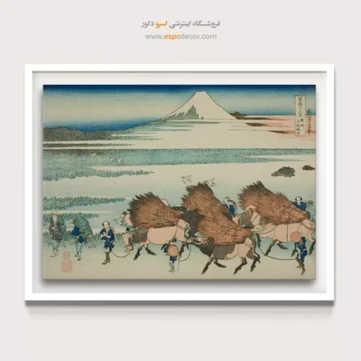 خرید تابلو برای کافی‌شاپ - شالیزارهای برنج – تابلو نقاشی هوکوسای - اسپو دکور