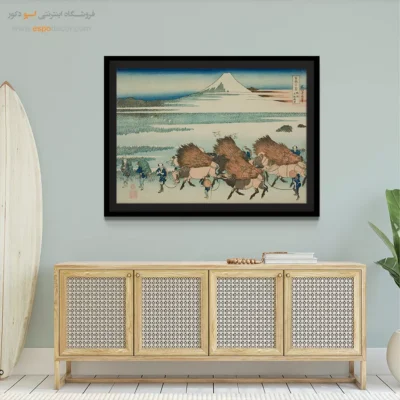 خرید تابلو برای کافی‌شاپ - شالیزارهای برنج – تابلو نقاشی هوکوسای - اسپو دکور