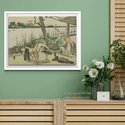 خرید تابلو برای کلینیک - سفالگران در محل کار – تابلو نقاشی هوکوسای - اسپو دکور