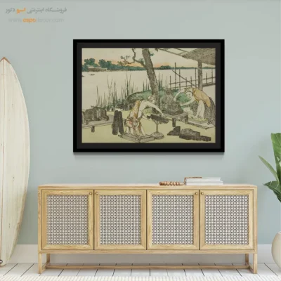 خرید تابلو برای کلینیک - سفالگران در محل کار – تابلو نقاشی هوکوسای - اسپو دکور