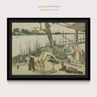 خرید تابلو برای کلینیک - سفالگران در محل کار – تابلو نقاشی هوکوسای - اسپو دکور