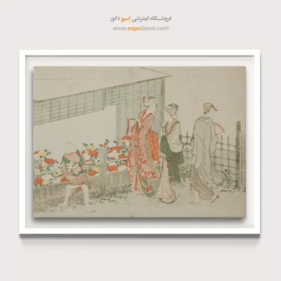 خرید اینترنتی تابلو بوم - نمایش گل – تابلو نقاشی هوکوسای - اسپو دکور