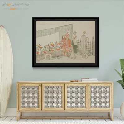 خرید اینترنتی تابلو بوم - نمایش گل – تابلو نقاشی هوکوسای - اسپو دکور