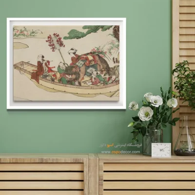 خرید تابلو بوم با ارسال رایگان - قایق فری – تابلو نقاشی هوکوسای - اسپو دکور