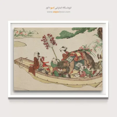 خرید تابلو بوم با ارسال رایگان - قایق فری – تابلو نقاشی هوکوسای - اسپو دکور