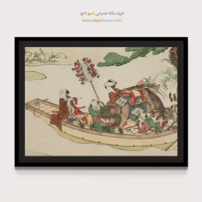 خرید تابلو بوم با ارسال رایگان - قایق فری – تابلو نقاشی هوکوسای - اسپو دکور