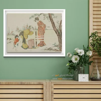 خرید تابلو بوم با تخفیف ویژه - ساخت تارهای کاغذی – تابلو نقاشی هوکوسای - اسپو دکور