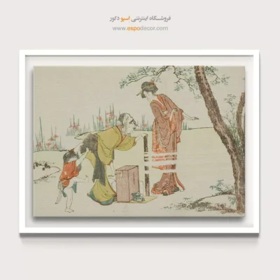 خرید تابلو بوم با تخفیف ویژه - ساخت تارهای کاغذی – تابلو نقاشی هوکوسای - اسپو دکور