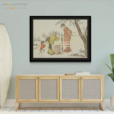 خرید تابلو بوم با تخفیف ویژه - ساخت تارهای کاغذی – تابلو نقاشی هوکوسای - اسپو دکور