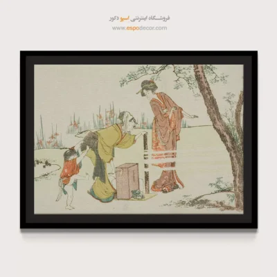 خرید تابلو بوم با تخفیف ویژه - ساخت تارهای کاغذی – تابلو نقاشی هوکوسای - اسپو دکور