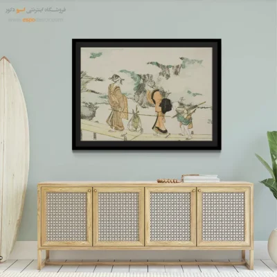 تابلو بوم با ماندگاری طولانی - روی پل عابر پیاده – تابلو نقاشی هوکوسای - اسپو دکور