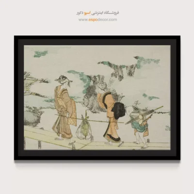 تابلو بوم با ماندگاری طولانی - روی پل عابر پیاده – تابلو نقاشی هوکوسای - اسپو دکور