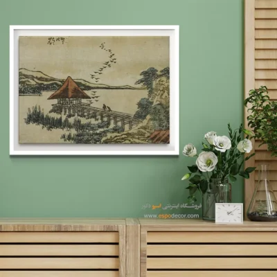 تابلو فاین آرت - غازهای کاتادا – تابلو نقاشی هوکوسای - اسپو دکور