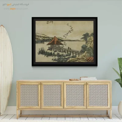 تابلو فاین آرت - غازهای کاتادا – تابلو نقاشی هوکوسای - اسپو دکور