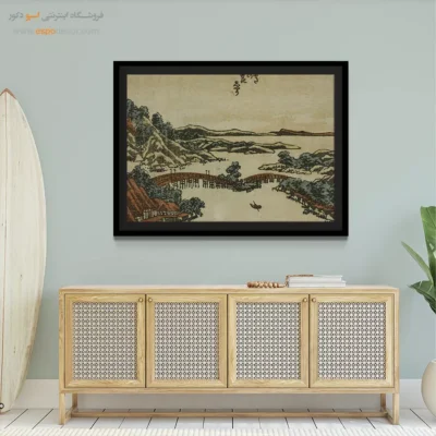 خرید تابلو به عنوان هدیه - درخشش شب در ستا – تابلو نقاشی هوکوسای - اسپو دکور