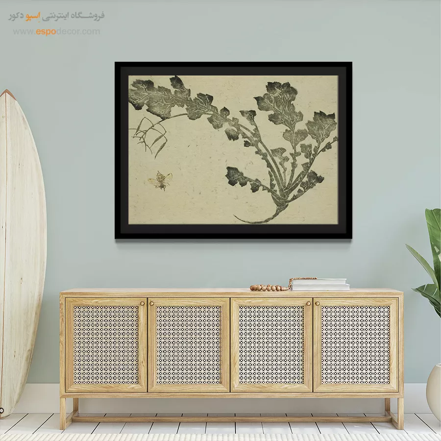 تابلو برای هدیه روز مادر - ساقه شلغم – تابلو نقاشی هوکوسای - اسپو دکور