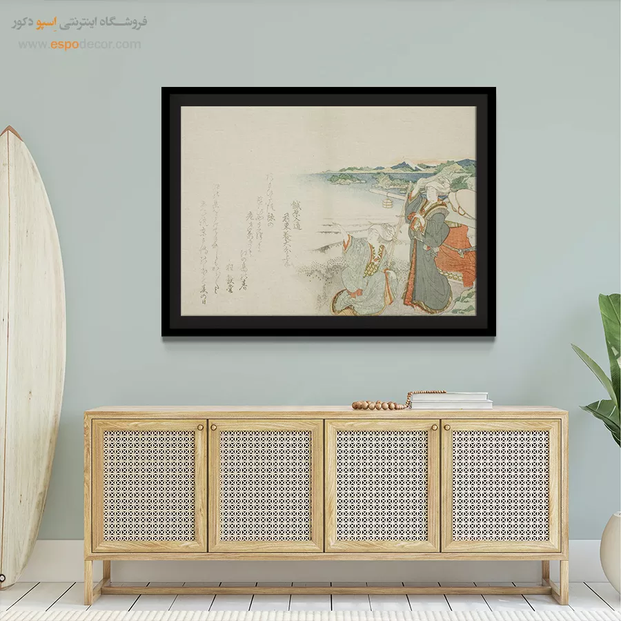 تابلو برای هدیه دوستان - زیارت انوشیما – تابلو نقاشی هوکوسای - اسپو دکور