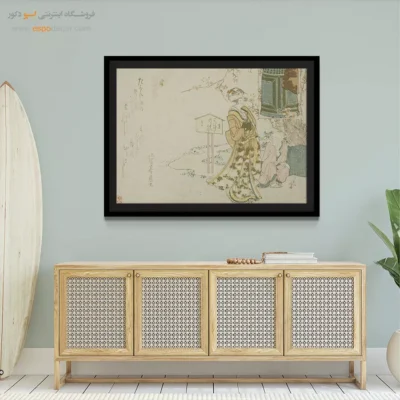 خرید تابلو بوم کوچک - تقلید نمایشنامه – تابلو نقاشی هوکوسای - اسپو دکور