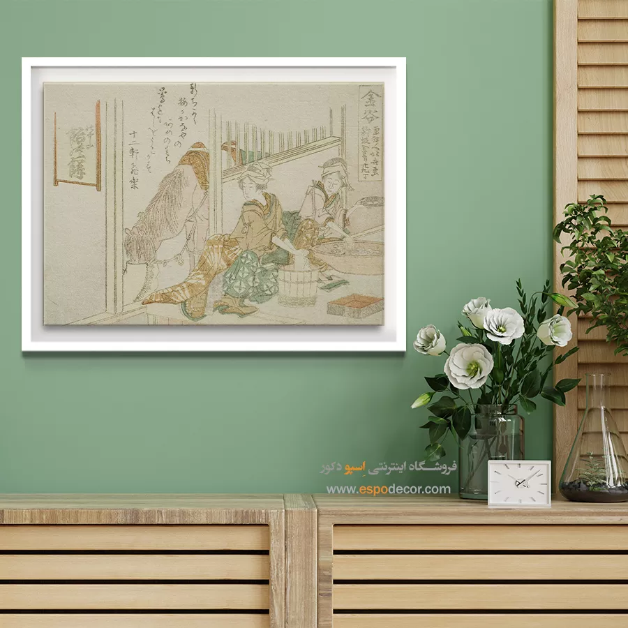 تابلو دیواری افقی - کانایا – تابلو نقاشی هوکوسای - اسپو دکور