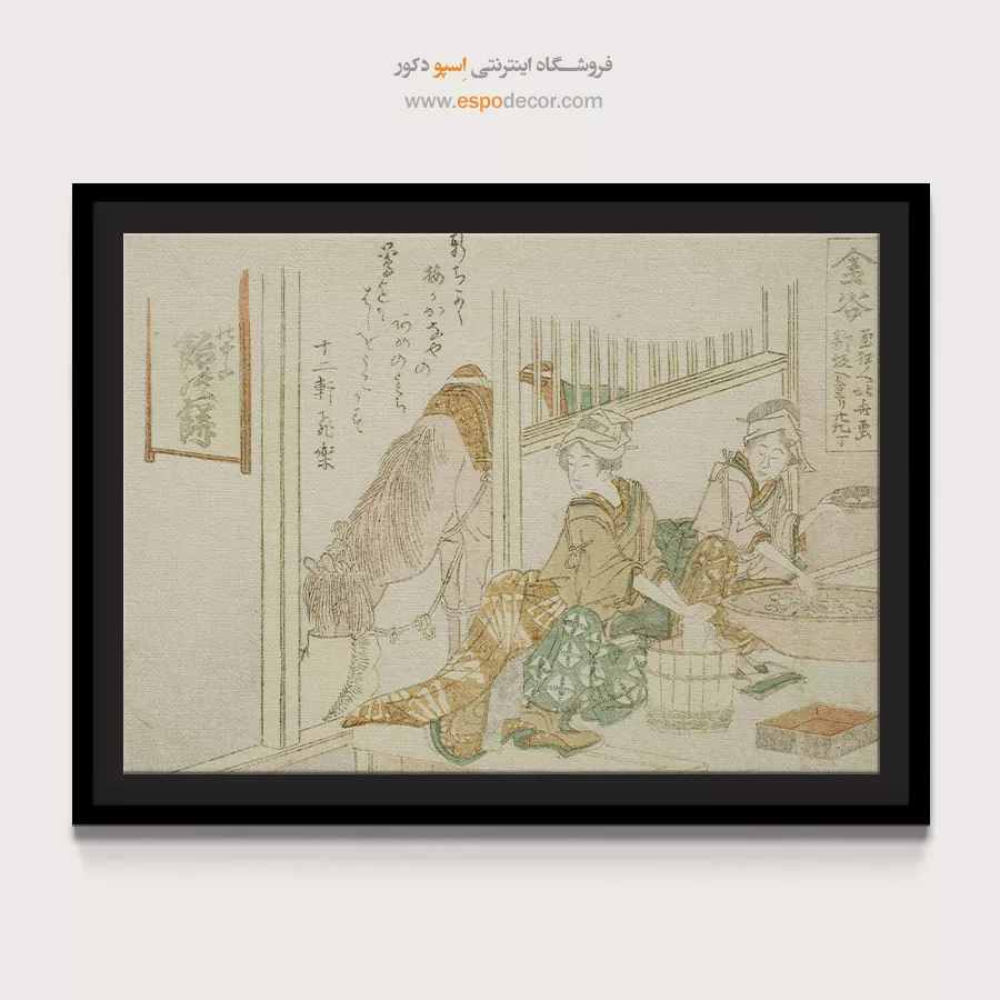 تابلو دیواری افقی - کانایا – تابلو نقاشی هوکوسای - اسپو دکور