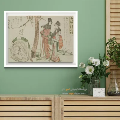 خرید تابلو عمودی برای دیوار - اویسو – تابلو نقاشی هوکوسای - اسپو دکور