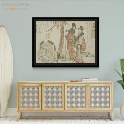 خرید تابلو عمودی برای دیوار - اویسو – تابلو نقاشی هوکوسای - اسپو دکور