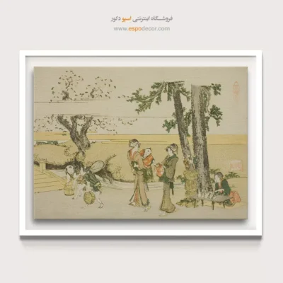 خرید تابلو از گالری معتبر - کنار راه اوجی – تابلو نقاشی هوکوسای - اسپو دکور