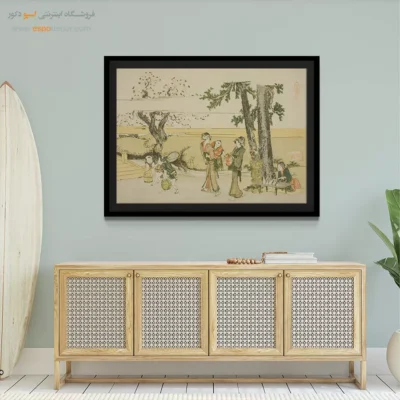 خرید تابلو از گالری معتبر - کنار راه اوجی – تابلو نقاشی هوکوسای - اسپو دکور