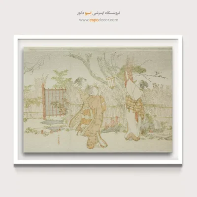 گالری آنلاین تابلو - سه زن در زیر درخت آلو – تابلو نقاشی هوکوسای - اسپو دکور