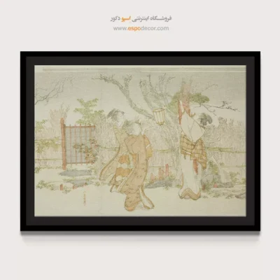 گالری آنلاین تابلو - سه زن در زیر درخت آلو – تابلو نقاشی هوکوسای - اسپو دکور