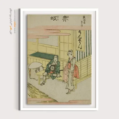 چاپ مستقیم روی بوم - آکاساکا – تابلو نقاشی هوکوسای - اسپو دکور